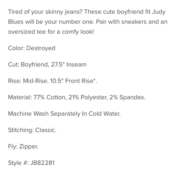 Judy Blue Destroyed Boyfriend Jeans - Picture 7 of 7